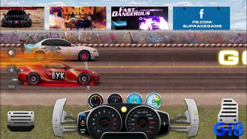 Drag Racing: Streets với thiết kế đơn giản nhưng hiệu quả.