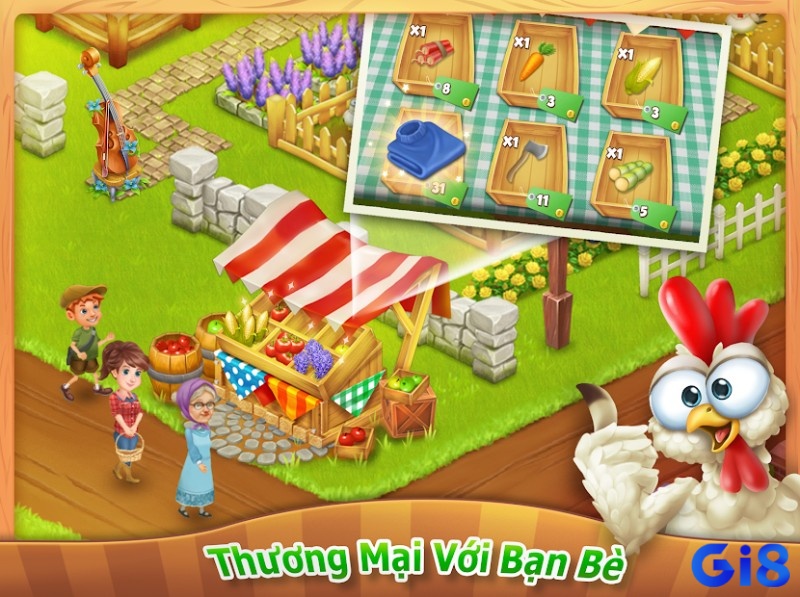 Ghé thăm và hỗ trợ nông trại bạn bè, tăng tính tương tác trong game