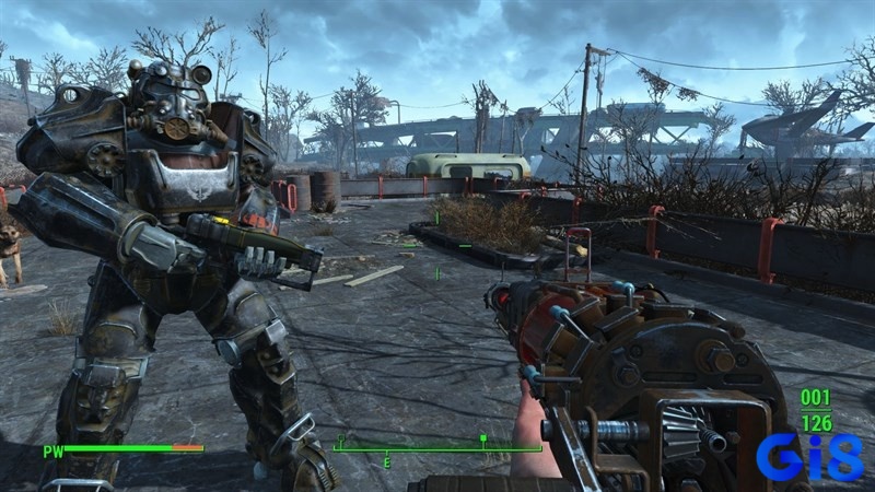 Thế giới mở rộng lớn và chi tiết trong Fallout 4 với nhiều địa điểm độc đáo và bí ẩn chờ khám phá.