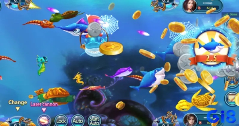 Không gian đại dương sống động với đồ họa sắc nét và âm thanh chân thực của game bắn cá 2023